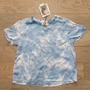 Nation LTD Sky Blue Tie-Dye Top